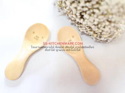 ช้อนไม้ ช้อนส้อมไม้ แบบที่ 4