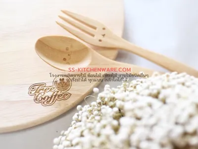 ช้อนไม้ ช้อนส้อมไม้ แบบที่ 6