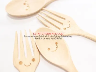 ช้อนไม้ ช้อนส้อมไม้ แบบที่ 13