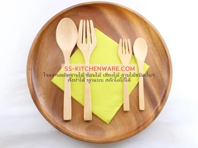 ช้อนไม้ ช้อนส้อมไม้ แบบที่ 28