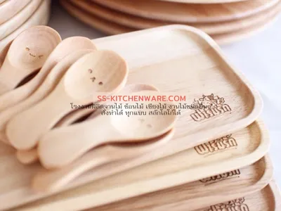 ช้อนไม้ ช้อนส้อมไม้ แบบที่ 34