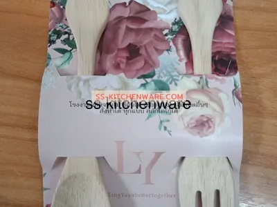 ช้อนไม้ ช้อนส้อมไม้ แบบที่ 40