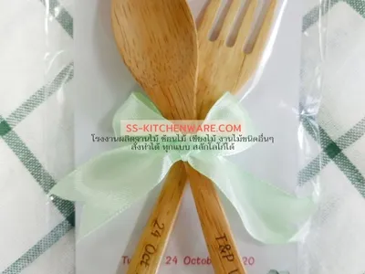 ช้อนไม้ ช้อนส้อมไม้ แบบที่ 43